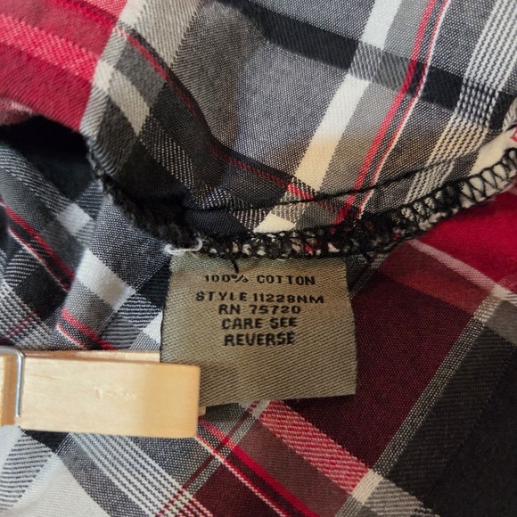 BKE Pearl Snap Shirt Men's Small Slim Fit Red Plaid Long Sleeve Western - Picture 8 of 9